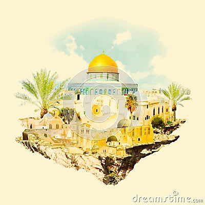 Jerusalem Vector Illustration