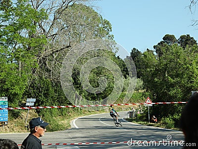 JESI, ITALY - MAY 17, 2022: Cyclist during stage 10 of Giro d`Italia 105 bicycle race Editorial Stock Photo