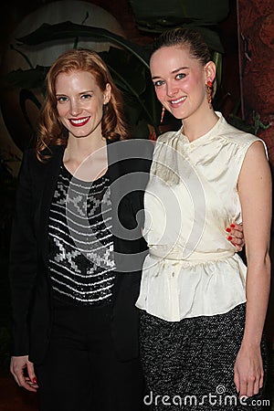 Jess Weixler, Jessica Chastain Editorial Stock Photo