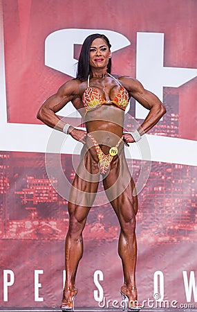 Figure Contestant at 2018 Toronto Pro Supershow Editorial Stock Photo