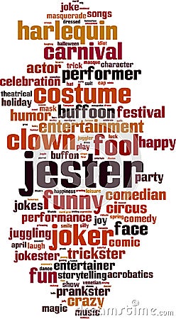 Jester word cloud Vector Illustration