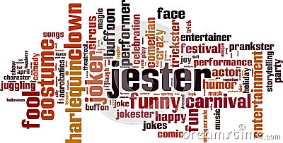 Jester word cloud Vector Illustration