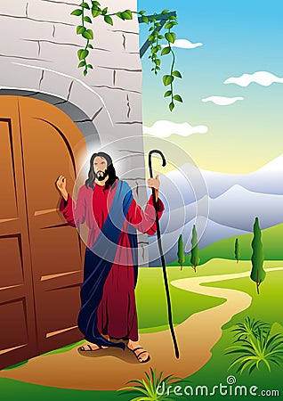 Jesus is calling Vector Illustration