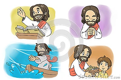 Jesus cartoon Stock Photo