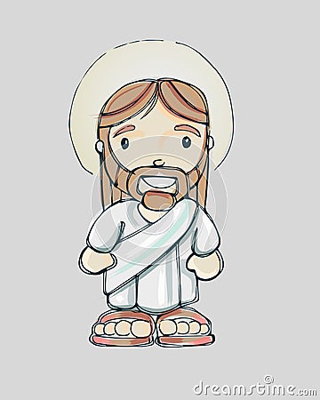 Jesus cartoon b Vector Illustration