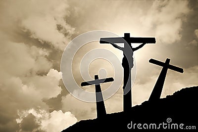 Jesus Christ crucified Stock Photo