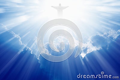 Jesus Christ in heaven Stock Photo