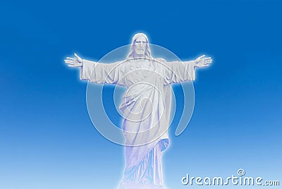 Jesus christ loves you - statue Stock Photo