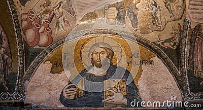 Jesus Christ Mosaic Fresco Editorial Stock Photo