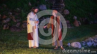 Jesus Christ Passion Stage Play Editorial Stock Photo