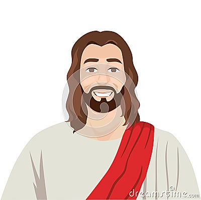 Jesus Christ portret Vector Illustration