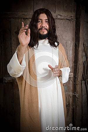 Jesus Christ preaching Stock Photo