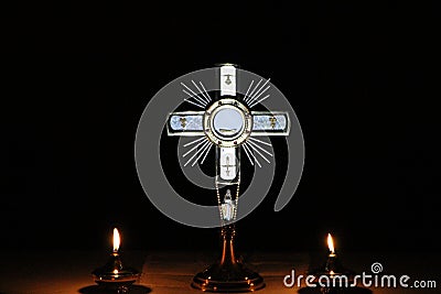 Jesus Christ in the Altar Sacrament Stock Photo