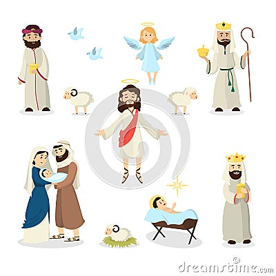 Jesus Christ story. Vector Illustration