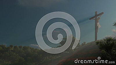 Jesus On Cross Time Lapse Sunrise Panning Stock Footage Video Of Heaven Church