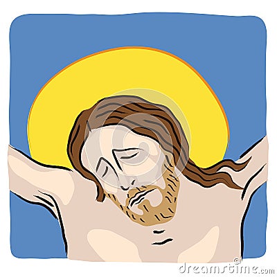 Jesus crucified Vector Illustration