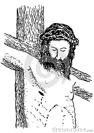 Jesus crucified Vector Illustration