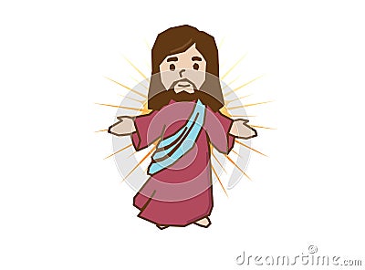 Jesus in glory Vector Illustration