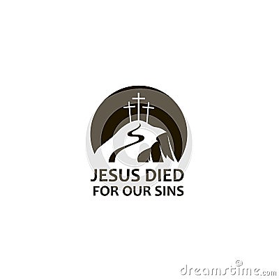 Jesus golgotha icon Vector Illustration