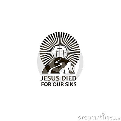 Jesus golgotha icon Vector Illustration