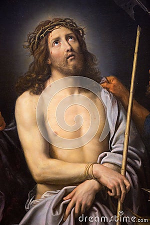 Jesus on Good Friday - painting in Museum of Rouen Editorial Stock Photo