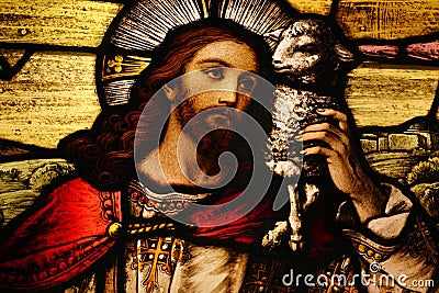 Jesus with Lamb Stock Photo