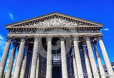 Jesus Last Judgement Statues La Madeleine Church Paris France Stock Photo