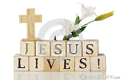 Jesus Lives! Stock Photo