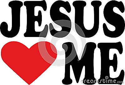 Jesus loves me Vector Illustration