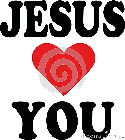 Jesus loves you icon Vector Illustration