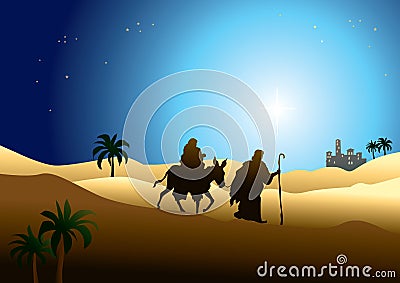 Jesus Mary and Joseph Vector Illustration