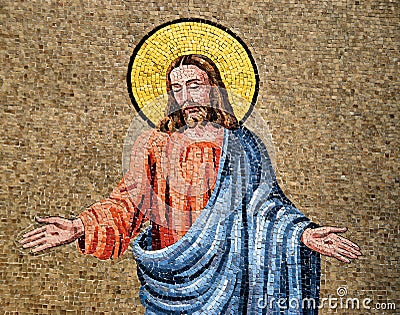 Jesus mosaic Stock Photo