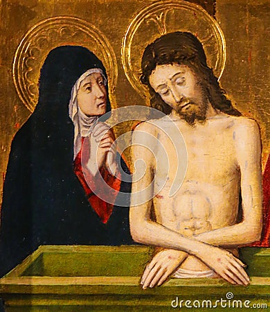 Jesus and Mother Mary on Good Friday Editorial Stock Photo