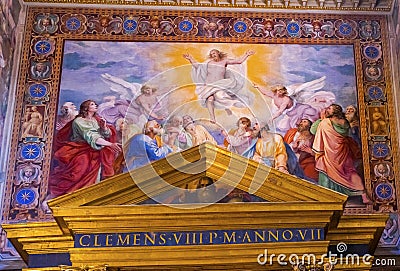 Jesus Resurrection Fresco Basilica Saint John Lateran Cathedral Rome Italy Editorial Stock Photo