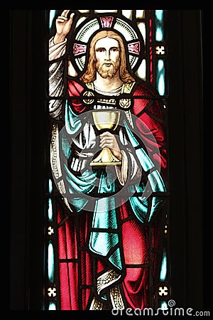 Jesus Stained Glass Stock Photo