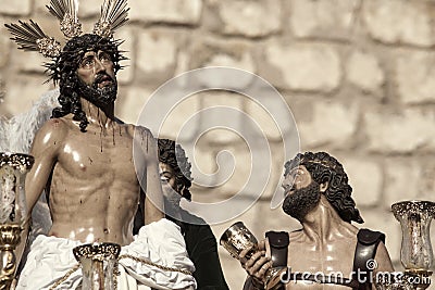 Jesus stripped of his garments, Easter in Seville Stock Photo