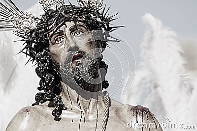 Jesus stripped of his garments, Easter in Seville Stock Photo