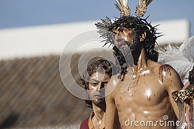 Jesus stripped of his garments, Easter in Seville Stock Photo