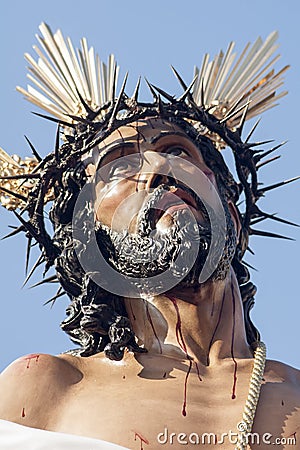 Jesus stripped of his garments, Easter in Seville Stock Photo