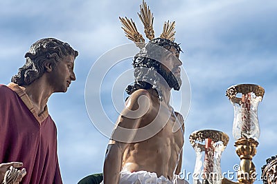 Jesus stripped of his garments, Easter in Seville Stock Photo