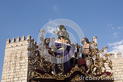 Jesus stripped of his garments, Easter in Seville Stock Photo