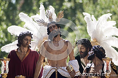 Jesus stripped of his garments, Easter in Seville Stock Photo