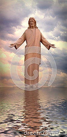 Jesus Walking On Water Royalty Free Stock Photography 