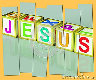 Jesus Word Show Son Of God And Messiah Stock Photo