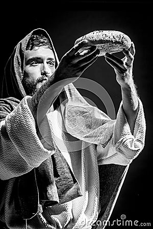 Jesuschrist praying Stock Photo