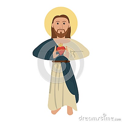 Jesuschrist man cartoon Vector Illustration