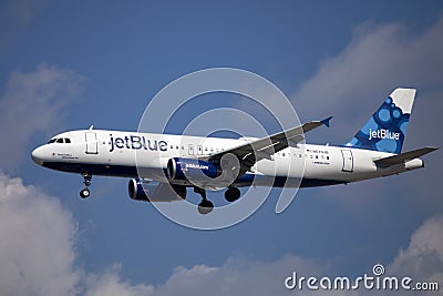 Jet Blue airline passenger jet (Airbus A320) Editorial Stock Photo