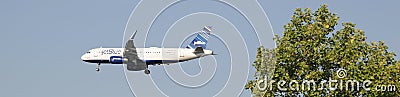 Jet Blue Airlines Plane, Nashville TN Airport Editorial Stock Photo