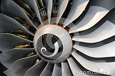 Jet engine blades Stock Photo