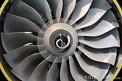 Jet engine blades Stock Photo